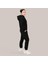 Siyah Kadın Hoodie, Kanguru Cepli, Kapüşonlu, 3 Iplik Kumaş 4