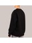 Siyah Kadın Sweatshirt, 3 Iplik Kumaş, Normal Fit 3