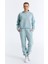 ED7739-06 Coach Crop Kadın Kapüşonlu Sweatshirt'ü Su Mavisi 5