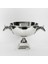 Metal Sılver Büyük Atlı Meyvelik 32*50*28 cm 1