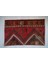 55 x 89 cm Küçük Boy Kırmızı Kahverengi Tribal Desenli El Dokuma Yıkanabilir Kilim 1