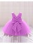 Lila Kız Bebek Anvelop Mini Elbise Doğum Günü Elbise 2