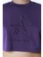 ED2307-07 Victoria Crop Cotton Modal Genç ve Kadın Tişört Mor 4