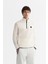 Erkek Ekru Soğuğa Dayanıklı Fermuarlı Dik Yaka Polar Regular Fit Sweatshirt A42Y1380 6