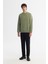Erkek Yeşil Bisiklet Yaka Içi 3 Iplik Şardonlu Sweatshirt B001033 5