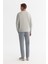 Erkek Gri Bisiklet Yaka Pamuklu Baskılı Elastan Sweatshirt A42y1243 5