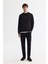 Erkek Siyah Bisiklet Yaka Içi 3 Iplik Şardonlu Sweatshirt B001033 5