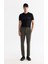 Erkek Haki Kırışmaz Hızlı Kuruyan Beli Lastikli Ekstra Esnek Teknik Kumaş Slim Fit Pantolon A42Y3065 3