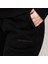 Siyah Kadın Jogger, 3 Iplik Kumaş, Normal Fit 2