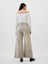 Kadın Gri High Rise Wide-Leg Jean Pantolon 3