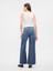 Kadın Mavi High Rise Wide-Leg Jean Pantolon 3