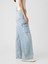 Kadın Mavi Wide Leg Jean Pantolon 5