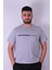 Never Mind Baskı Gri Erkek T-Shirt 1