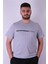 Never Mind Baskı Gri Erkek T-Shirt 3