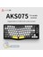 Ajazz AKS-075 Ergonomik Tasarım, Tft Ekranlı 3 Modlu Mekanik Klavye Mor Beyaz - Flying Fish Switch 2