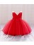 Kırmızı Kız Bebek Anvelop Mini Elbise Doğum Günü Elbise 1