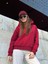 Kadın Bordo Kapüşonlu Sweatshirt 2