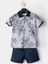 Erkek Çocuk 3'li Takım Polo Yaka T-Shirt Şort Kemer Takım 3