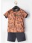 Erkek Çocuk 3'li Takım Polo Yaka T-Shirt Şort Kemer Takım 3