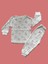 Minilkabebe Hayvan Desenli Çocuk Mevsimlik Pijama Takımı Krem 1