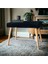 Gürgen Retro Ahşap Ayaklı Handmade Siyah Pofidik Puf Bench Koltuk Sandalye 1