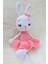 Amigurumi Uyku Arkadaşı, Pembe Elbiseli Tavşan Oyuncak 1