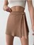 Fitilli Yandan Bağlama Detaylı Şort Etek 2
