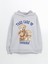 Xsıde Ayı Teddy Baskılı Oversize Kadın Kalın Hoodie 1