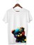 Ayıcık Baskılı Beyaz Tişört Çocuk Yetişkin Beyaz T-Shirt Çocuk 1