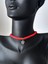 Gümüş Kırmızı Ip Yılan Tasarım Kişiselleştirilebilir Choker Kadın Kolye Sevgililer Günü Hediye 1
