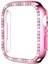 Huawei Watch Fit 3 Uyumlu Pırlanta Taşlı Görünüm Kasa Koruyucu (Ekransız Çerçevedir) Rose Pink 1