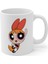 3'lü Powerpuff Girls Tasarım Baskılı Premium Beyaz Porselen Kupa Bardak 2