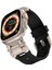 Watch Ultra 49MM Titanyum Metal Başlıklı Kademeli Silikon Kordon KRD101 3