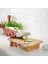 Ayaklı Bambu Kesim Panosu Dayanıklı | 34 x 22 x 9 cm | Doğal Ahşap Servis ve Sunum Tahtası 1