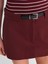 81056 Kemerli Şort Etek-Bordo 4