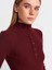 31435 Balıkçı Yaka Düğmeli Top-Bordo 4
