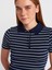 31464 Çizgili Polo Yaka T-Shirt-Bordo-Ekru 4