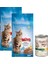 Mix Adult Cat Tavuklu ve Balıklı Renkli Kedi Maması 1 kg x 2 Ad. + Yaş Mama 400 Gr. ( Ciğerli ) 1