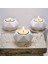 3'lü Set Tealight Mumluk - El Yapımı Beyaz Mumluk, Ev, Parti, Düğün, Masa Dekoru 3