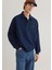 Polo Yaka Mavi Patch Logo Lacivert Sweatshirt 0S10303-89353 1