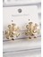 Pirinç Gold Renk Petek Model Kadın Küpe 1