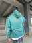 Erkek Oversize Premium Yıkamalı Baskılı Hoodie Petrol Yeşili 3