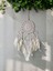 El Yapımı Beyaz Örgü Dantel ve Kuş Tüyü Süslemeli 4'lü Düş Kapanı Dreamcatcher 1