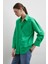 Oversize Pamuklu Gömlek Yeşil 4