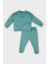 Kız Bebek 2'li Takım Çiçekli Sweatshirt Beli Lastikli Eşofman Altı C2504A525SP 1