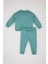 Kız Bebek 2'li Takım Çiçekli Sweatshirt Beli Lastikli Eşofman Altı C2504A525SP 5