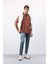 Oversize Geniş Kalıp Bisiklet Yaka Kısa Kollu Basic Düz Ağır Kumaş Tişört X3926AZ25SP 2