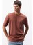 Oversize Geniş Kalıp Bisiklet Yaka Kısa Kollu Basic Düz Ağır Kumaş Tişört X3926AZ25SP 3