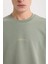 Loose Fit Bisiklet Yaka Baskılı Ağır Kumaş Tişört D8462AX25SP 5