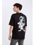 %100 Pamuk Looney Tunes Boxy Fit Bisiklet Yaka Sırt Baskılı Kısa Kollu Tişört E0328AX25SP 1